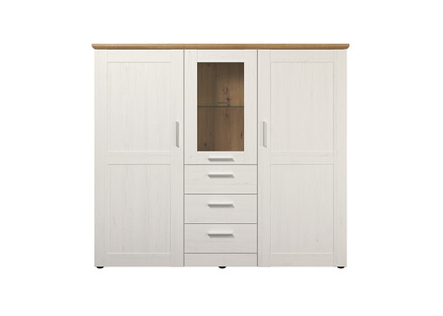 Kapp SHADE valge mänd / tamm, 159x41xH140 cm