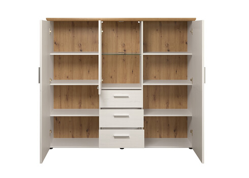 Kapp SHADE valge mänd / tamm, 159x41xH140 cm