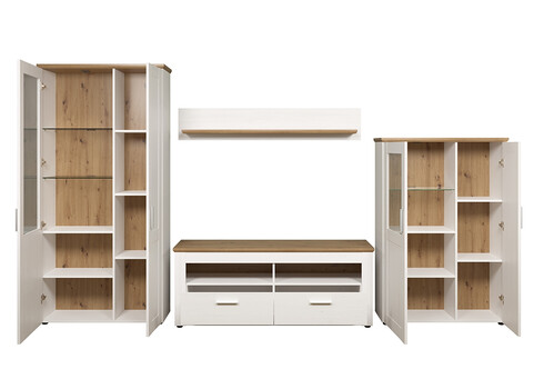 Elutoamööbli komplekt SHADE valge mänd / tamm