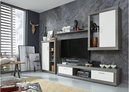 Elutoamööbli komplekt JAZZ, valge / hõbedane