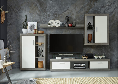 Elutoamööbli komplekt JAZZ, valge / hõbedane