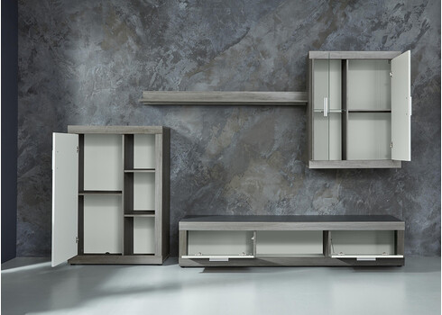 Elutoamööbli komplekt JAZZ, valge / hõbedane