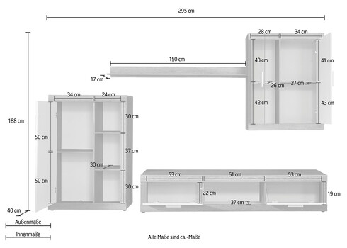 Elutoamööbli komplekt JAZZ, valge / hõbedane