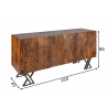 Kummut FLUID tumepruun, 160x45xH86 cm