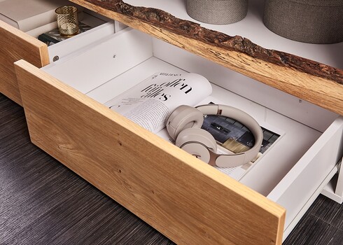 Tv-alus WILD OAK tamm / mattvalge, 180x42xH49 cm