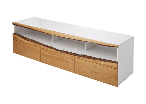 Tv-alus WILD OAK tamm / mattvalge, 180x42xH49 cm