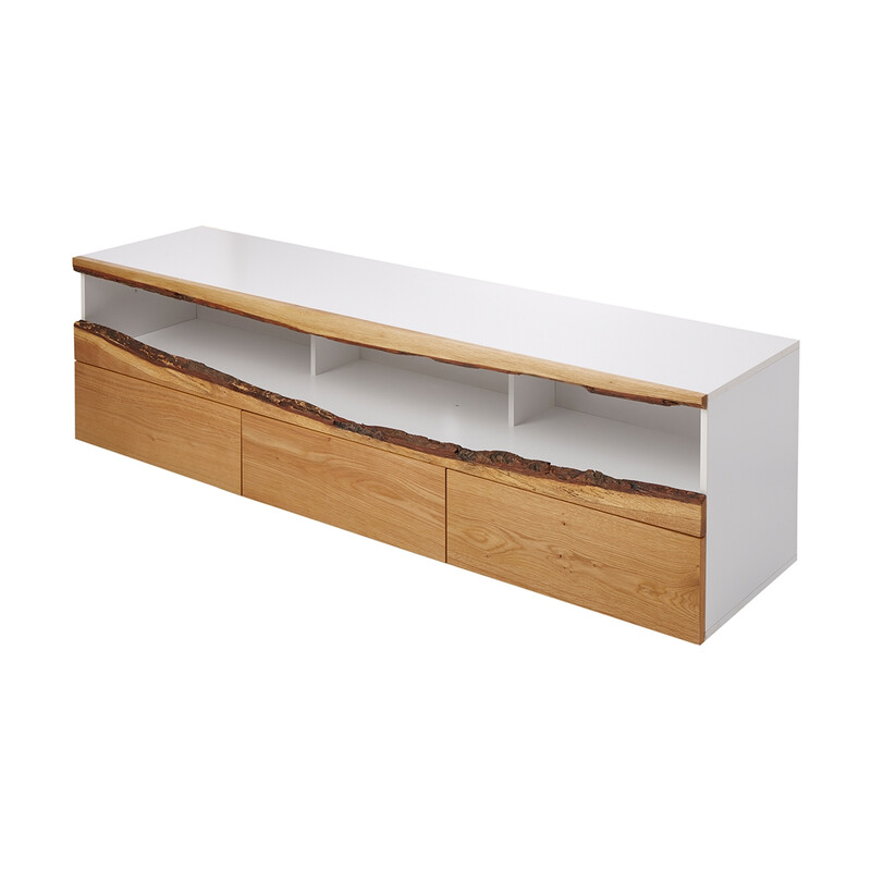 Tv-alus WILD OAK tamm / mattvalge, 180x42xH49 cm