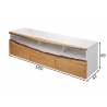 Tv-alus WILD OAK tamm / mattvalge, 180x42xH49 cm