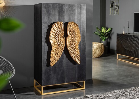 Kapp ANGEL must / kuldne, 70x45xH140 cm