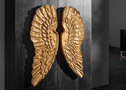 Kapp ANGEL must / kuldne, 70x45xH140 cm