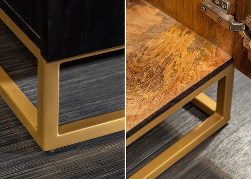 Kapp ANGEL must / kuldne, 70x45xH140 cm