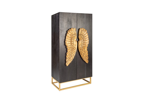 Kapp ANGEL must / kuldne, 70x45xH140 cm