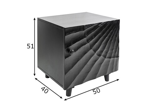 Öökapp SCORPION must, 50x40xH51 cm