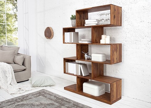 Riiul MAKASSAR XL sheesham, 100x30xH150 cm