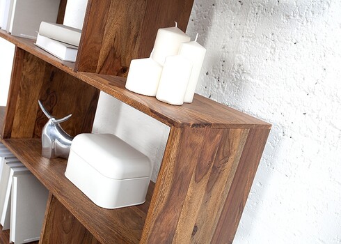 Riiul MAKASSAR XL sheesham, 100x30xH150 cm