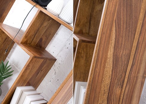 Riiul MAKASSAR II sheesham, 80x25xH180 cm