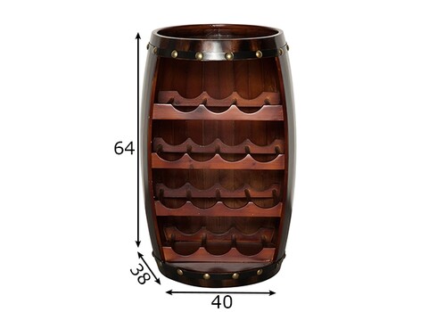 Veiniriiul BODEGA kohvipruun, 40x38xH63 cm