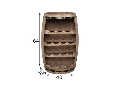 Veiniriiul BODEGA kuusk, 40x38xH63 cm