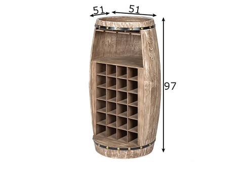 Veiniriiul BODEGA kuusk, 51x51xH97 cm