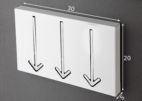 Seinanagi ARROW valge, 30x5xH20 cm