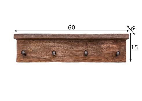 Seinanagi HEMINGWAY tiigipuu, 60x8xH15 cm