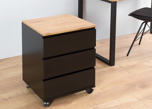 Sahtliboks BIG DEAL tamm / must, 46x40xH63 cm