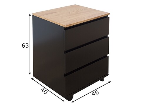 Sahtliboks BIG DEAL tamm / must, 46x40xH63 cm