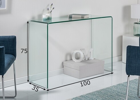 Kirjutuslaud FANTOME klaas, 100x35xH75 cm