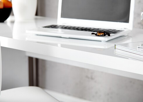 Kirjutuslaud FAST TRADE valge kõrgläige, 140x60xH75 cm