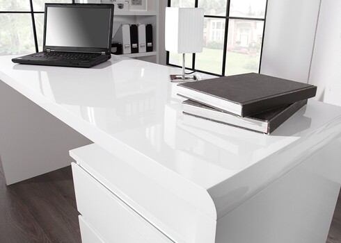 Kirjutuslaud FAST TRADE valge kõrgläige, 160x60xH75 cm