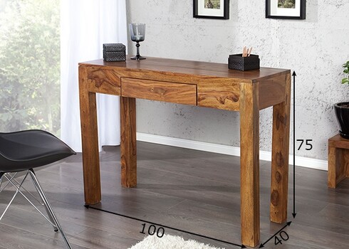 Kirjutuslaud MAKASSAR sheesham, 100x40xH75 cm