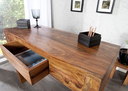 Kirjutuslaud MAKASSAR sheesham, 100x40xH75 cm