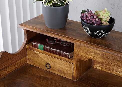 Sekretärlaud MAKASSAR sheesham, 115x55xH100 cm