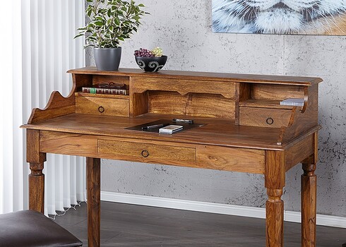 Sekretärlaud MAKASSAR sheesham, 115x55xH100 cm