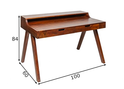 Sekretärlaud MONSOON tume akaatsia, 100x60xH84 cm