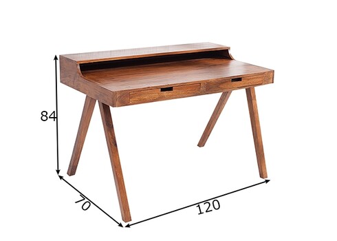 Sekretärlaud MONSOON tume akaatsia, 120x70xH84 cm