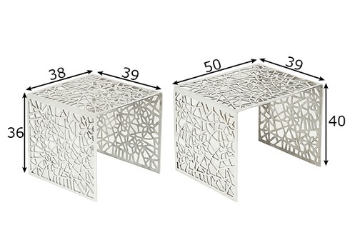 Diivanilaudade komplekt ABSTRACT hõbe