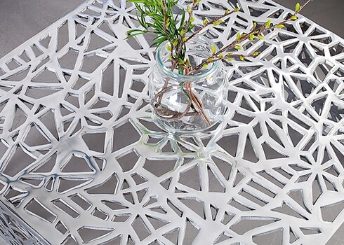 Diivanilaud ABSTRACT hõbe, 60x60xH32 cm