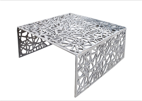 Diivanilaud ABSTRACT hõbe, 60x60xH32 cm