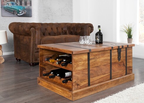 Diivanilaud BODEGA sheesham, 100x60xH40 cm