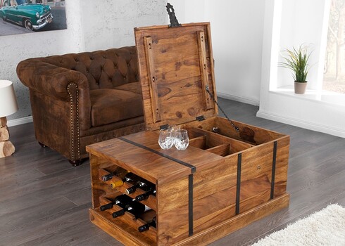 Diivanilaud BODEGA sheesham, 100x60xH40 cm