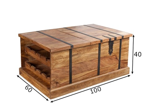 Diivanilaud BODEGA sheesham, 100x60xH40 cm