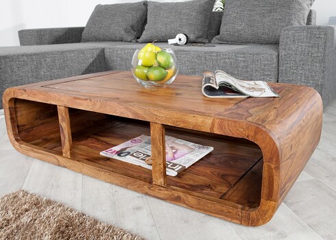 Diivanilaud CURVED II sheesham, 100x50xH30 cm