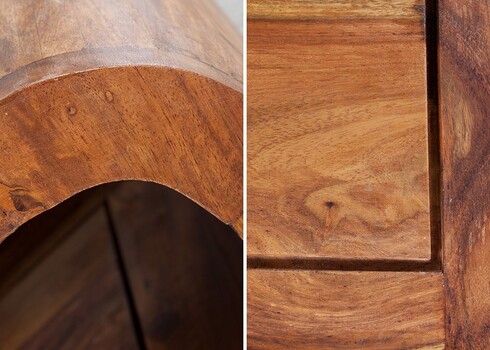 Diivanilaud CURVED II sheesham, 100x50xH30 cm