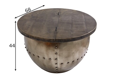 Diivanilaud DRUMP hall, 68x68xH44 cm