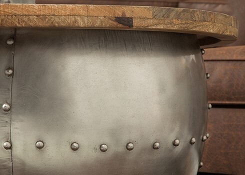 Diivanilaud DRUMP hall / mango, 68x68xH44 cm