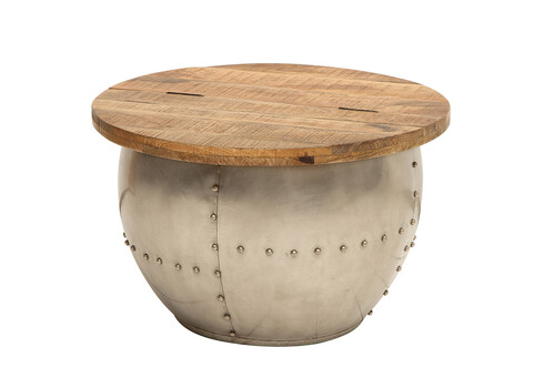 Diivanilaud DRUMP hall / mango, 68x68xH44 cm