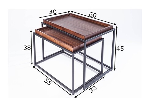 Diivanilaudade komplekt ELEMENTS kohvipruun