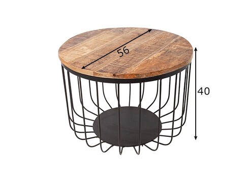 Diivanilaud FACTORY LOFT mango, D56xH40 cm