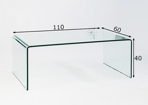 Diivanilaud FANTOME klaas, 110x60xH40 cm